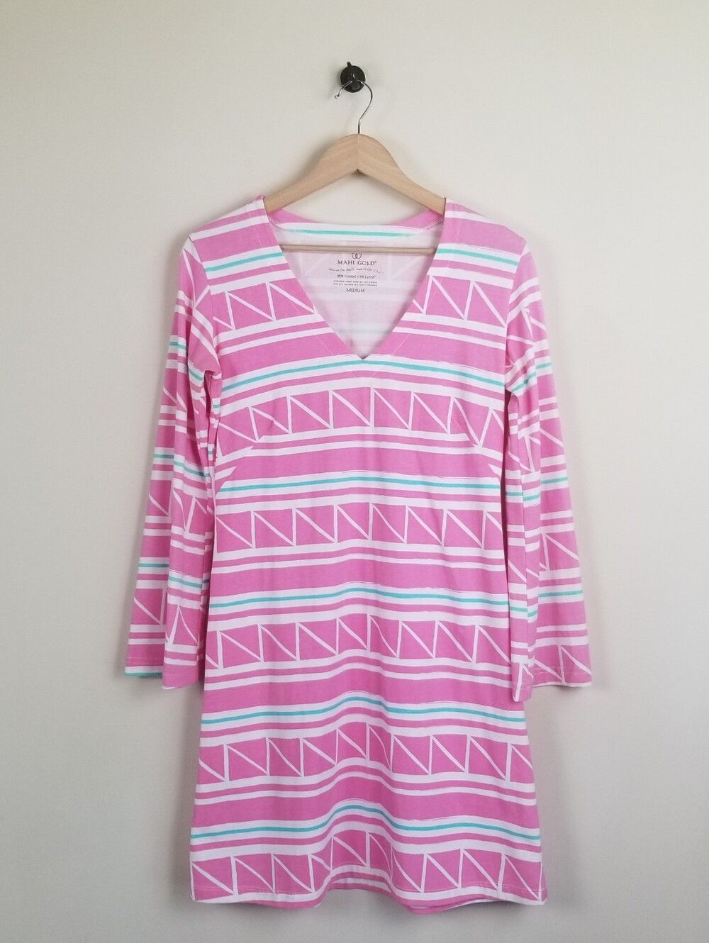 MAHI GOLD V-Neck Dress Medium